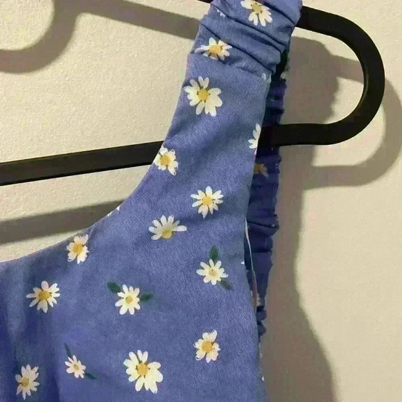 ZARA  blue daisy print crop top size XS NWOT - Picture 9 of 10